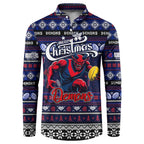 Personalized Demons Rugby Xmas Button Sweatshirt Australia AFL Mascot