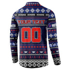 Personalized Demons Rugby Xmas Button Sweatshirt Australia AFL Mascot