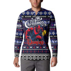 Personalized Demons Rugby Xmas Button Sweatshirt Australia AFL Mascot