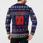 Personalized Demons Rugby Xmas Button Sweatshirt Australia AFL Mascot