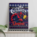 Demons Football Xmas Canvas Wall Art Australia AFL Mascot