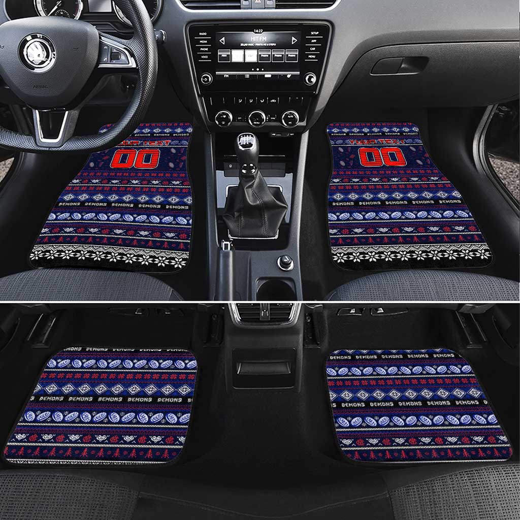 Demons Football Xmas Car Mats Australia AFL Mascot