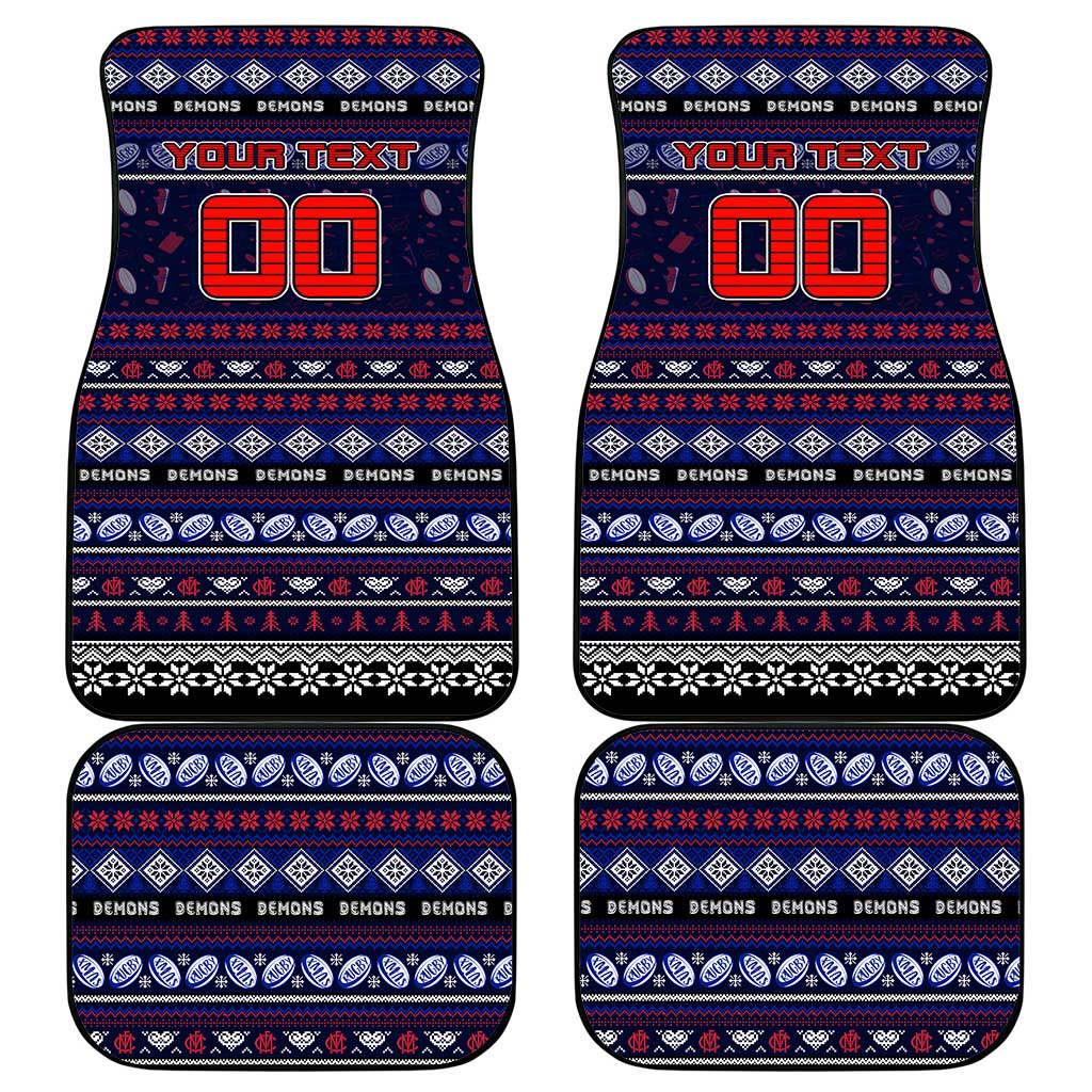 Demons Football Xmas Car Mats Australia AFL Mascot