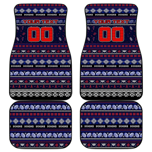 Demons Football Xmas Car Mats Australia AFL Mascot