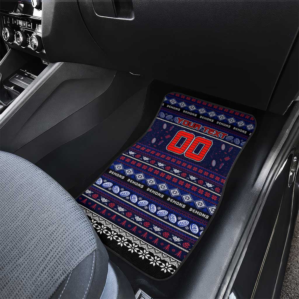 Demons Football Xmas Car Mats Australia AFL Mascot
