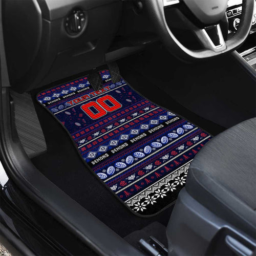 Demons Football Xmas Car Mats Australia AFL Mascot