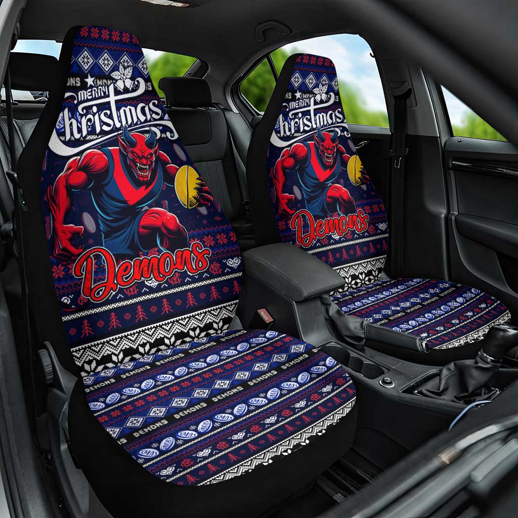 Demons Football Xmas Car Seat Cover Australia AFL Mascot