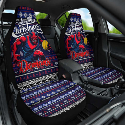 Demons Football Xmas Car Seat Cover Australia AFL Mascot