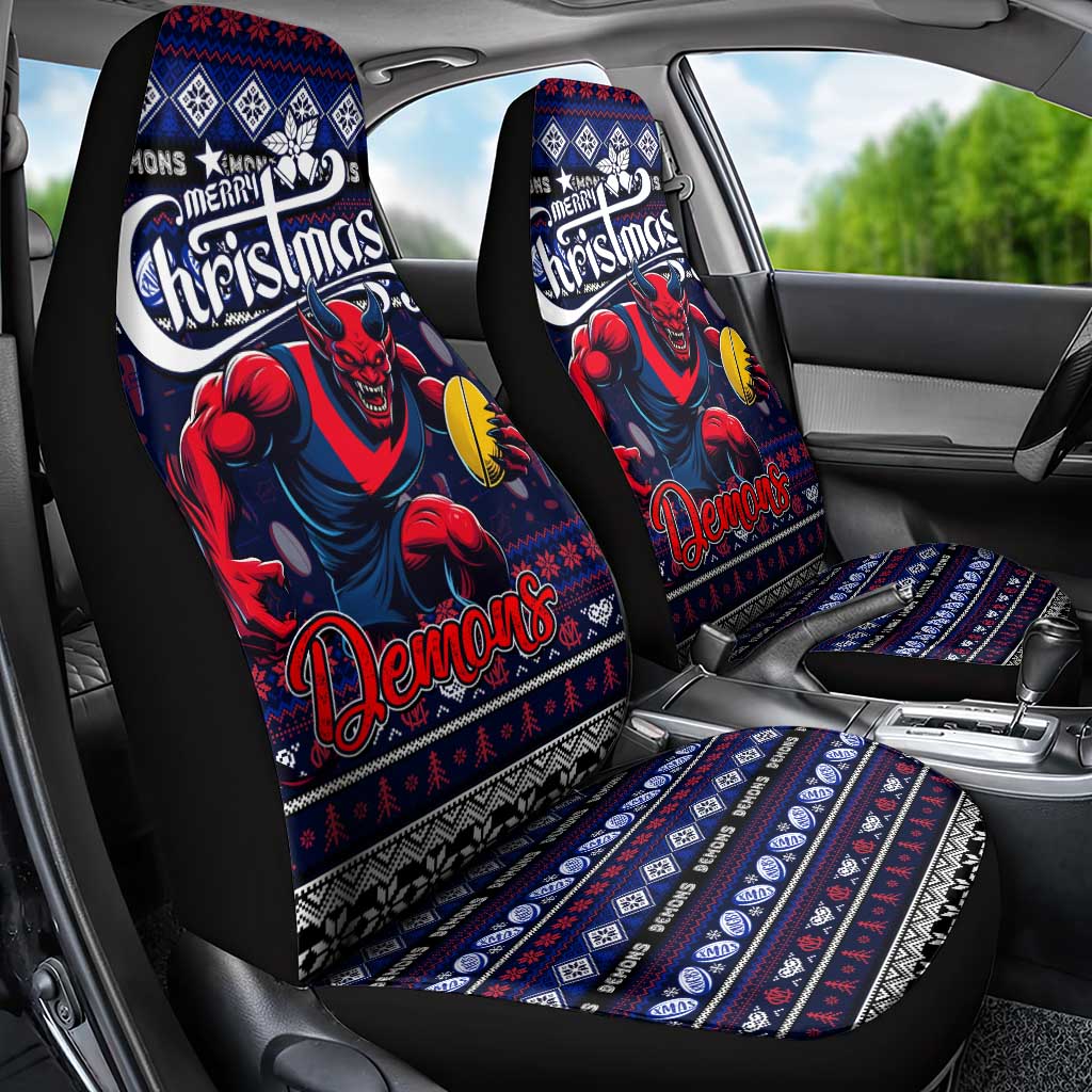 Demons Football Xmas Car Seat Cover Australia AFL Mascot