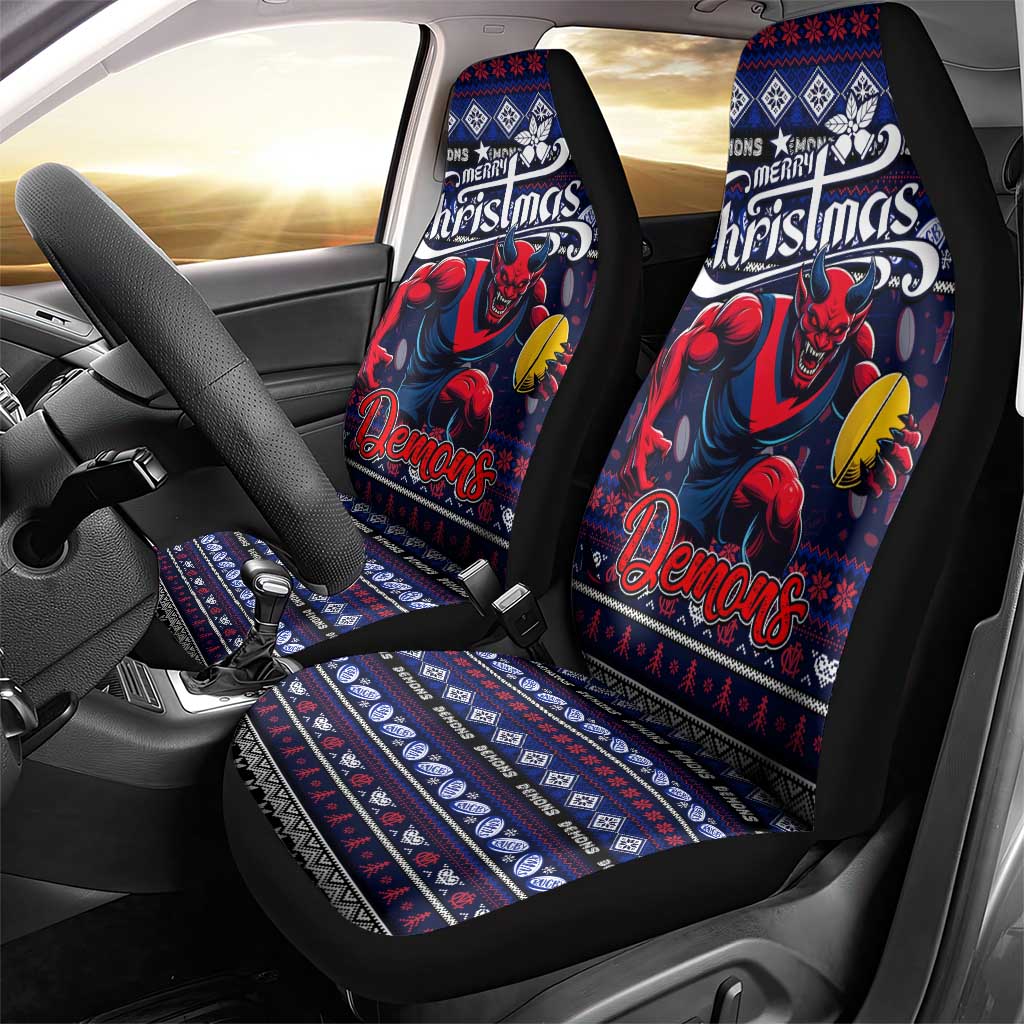 Demons Football Xmas Car Seat Cover Australia AFL Mascot