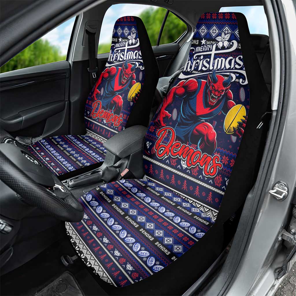 Demons Football Xmas Car Seat Cover Australia AFL Mascot