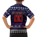 Personalized Demons Rugby Xmas Family Matching Off The Shoulder Long Sleeve Dress and Hawaiian Shirt Australia AFL Mascot