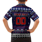 Personalized Demons Rugby Xmas Family Matching Off Shoulder Maxi Dress and Hawaiian Shirt Australia AFL Mascot