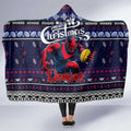 Demons Football Xmas Hooded Blanket Australia AFL Mascot