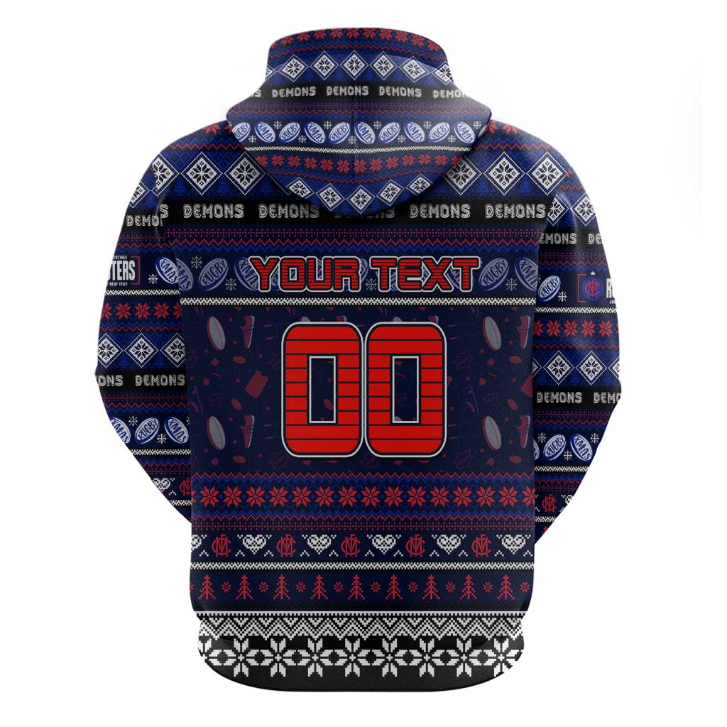 Personalized Demons Rugby Xmas Hoodie Australia AFL Mascot
