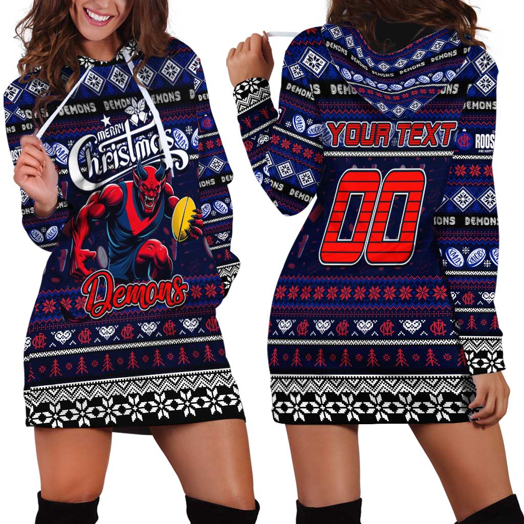 Personalized Demons Rugby Xmas Hoodie Dress Australia AFL Mascot