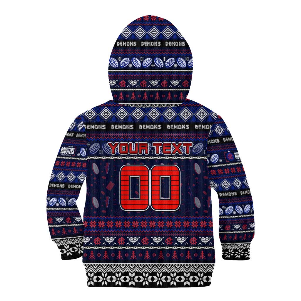 Personalized Demons Rugby Xmas Kid Hoodie Australia AFL Mascot