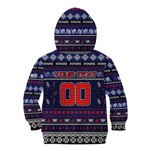 Personalized Demons Rugby Xmas Kid Hoodie Australia AFL Mascot