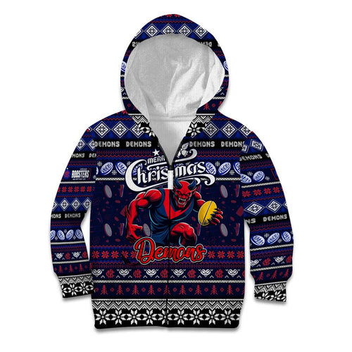 Personalized Demons Rugby Xmas Kid Hoodie Australia AFL Mascot