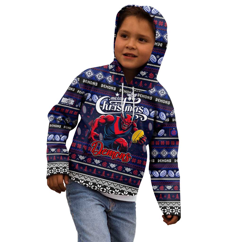 Personalized Demons Rugby Xmas Kid Hoodie Australia AFL Mascot