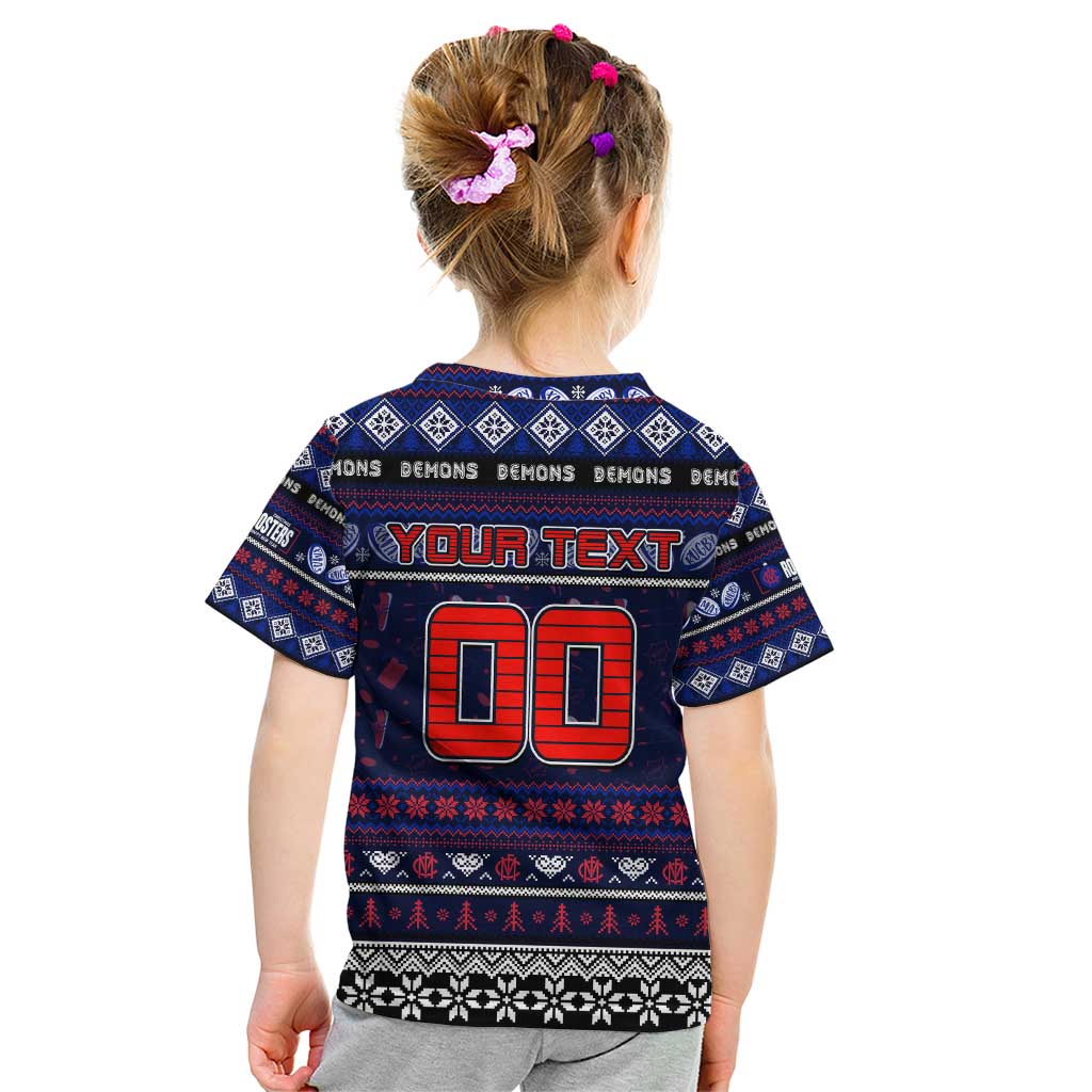 Personalized Demons Rugby Xmas Kid T Shirt Australia AFL Mascot