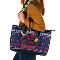 Demons Football Xmas Leather Tote Bag Australia AFL Mascot