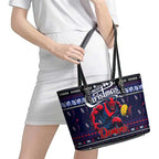 Demons Football Xmas Leather Tote Bag Australia AFL Mascot