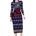 Personalized Demons Rugby Xmas Long Sleeve Bodycon Dress Australia AFL Mascot
