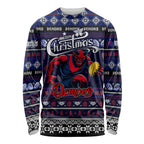 Personalized Demons Rugby Xmas Long Sleeve Shirt Australia AFL Mascot