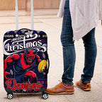 Demons Football Xmas Luggage Cover Australia AFL Mascot