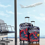 Demons Football Xmas Luggage Cover Australia AFL Mascot