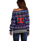 Personalized Demons Rugby Xmas Off Shoulder Sweater Australia AFL Mascot