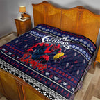 Demons Football Xmas Quilt Australia AFL Mascot
