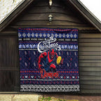 Demons Football Xmas Quilt Australia AFL Mascot
