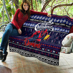 Demons Football Xmas Quilt Australia AFL Mascot