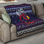Demons Football Xmas Quilt Australia AFL Mascot