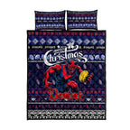 Demons Football Xmas Quilt Bed Set Australia AFL Mascot
