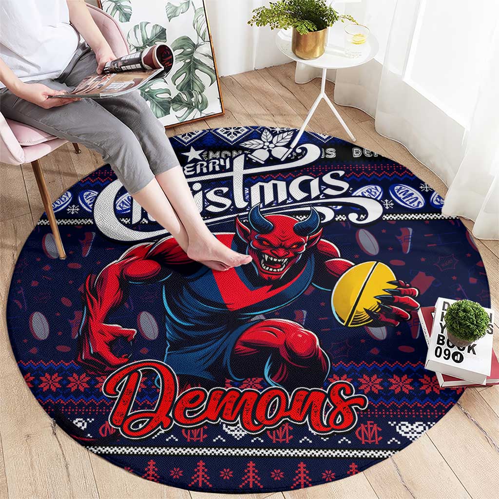 Demons Football Xmas Round Carpet Australia AFL Mascot