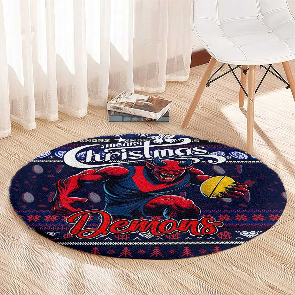 Demons Football Xmas Round Carpet Australia AFL Mascot