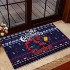 Demons Football Xmas Rubber Doormat Australia AFL Mascot