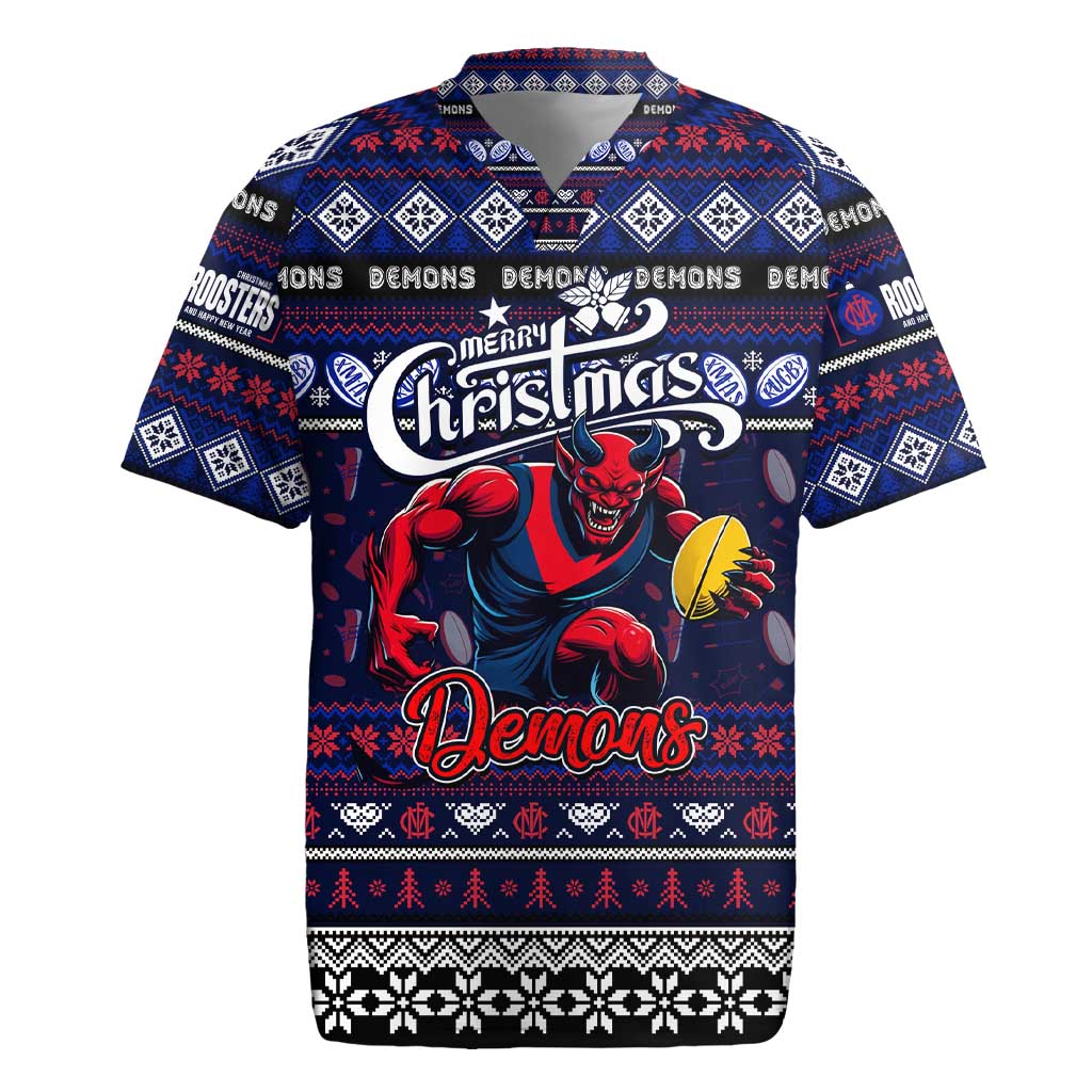 Personalized Demons Rugby Xmas Rugby Jersey Australia AFL Mascot