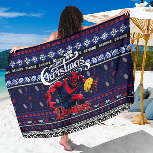 Demons Football Xmas Sarong Australia AFL Mascot
