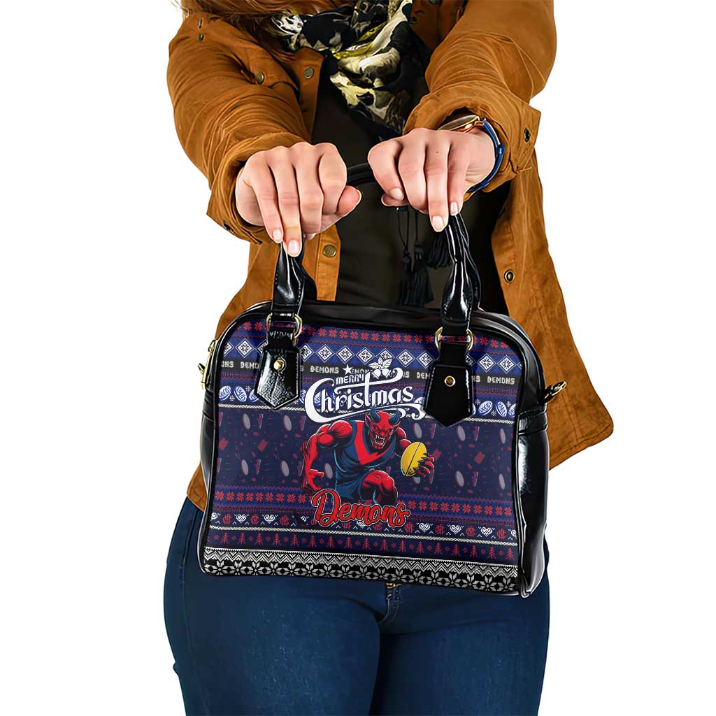 Demons Football Xmas Shoulder Handbag Australia AFL Mascot