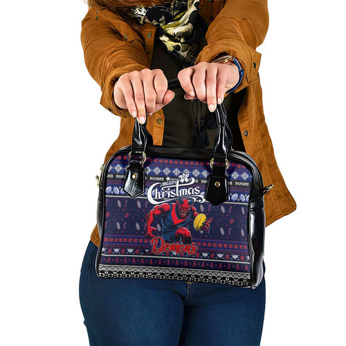 Demons Football Xmas Shoulder Handbag Australia AFL Mascot