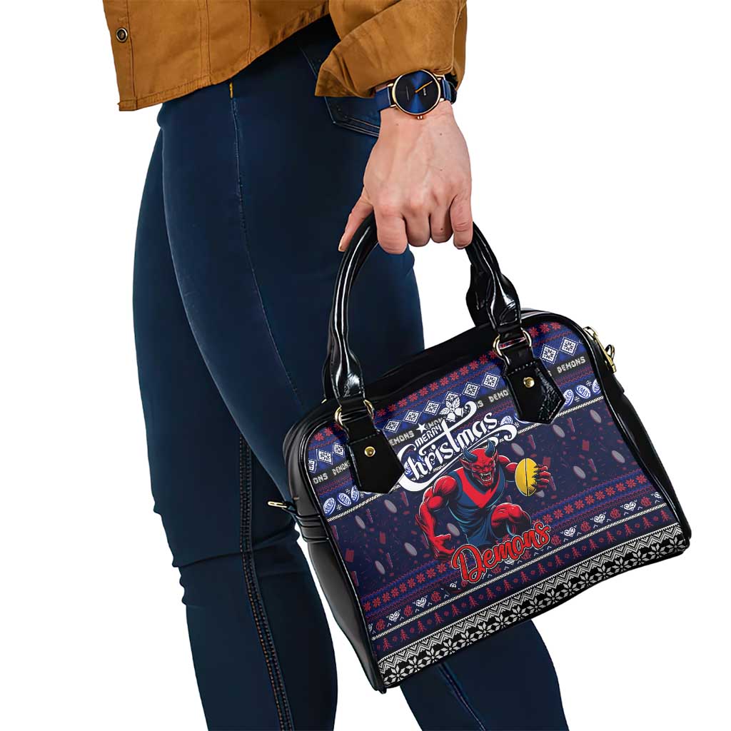Demons Football Xmas Shoulder Handbag Australia AFL Mascot