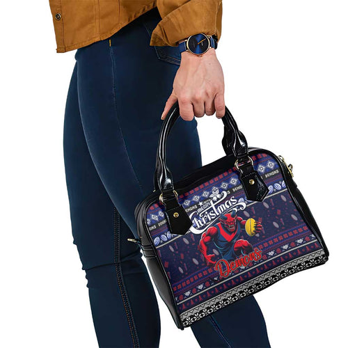 Demons Football Xmas Shoulder Handbag Australia AFL Mascot