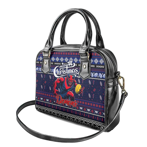 Demons Football Xmas Shoulder Handbag Australia AFL Mascot
