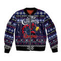 Personalized Demons Rugby Xmas Sleeve Zip Bomber Jacket Australia AFL Mascot