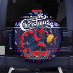 Demons Football Xmas Spare Tire Cover Australia AFL Mascot