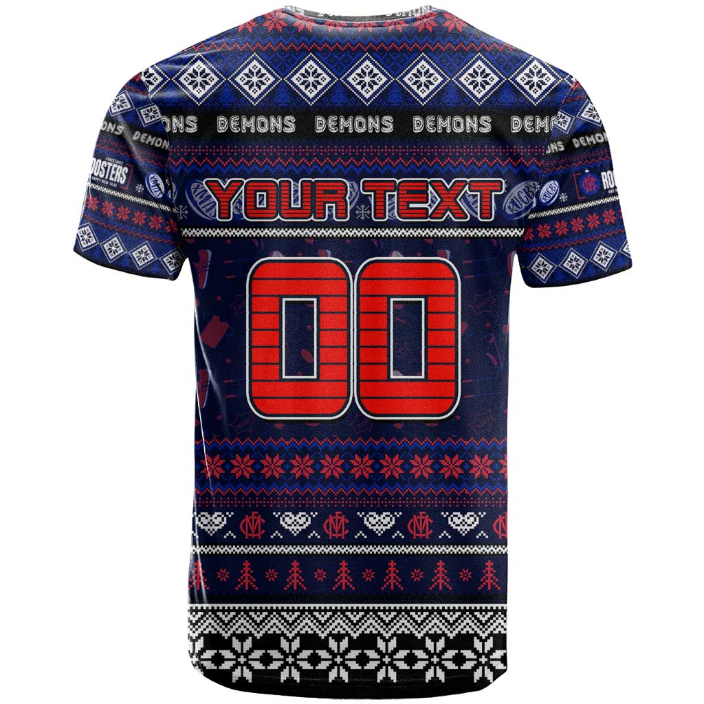 Personalized Demons Rugby Xmas T Shirt Australia AFL Mascot